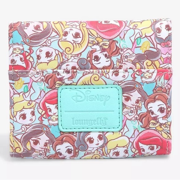 LOUNGEFLY DISNEY PRINCESS Chibi MINI BACKPACK, WALLET & CARDHOLDER! Cute Big Eye - Picture 8 of 14